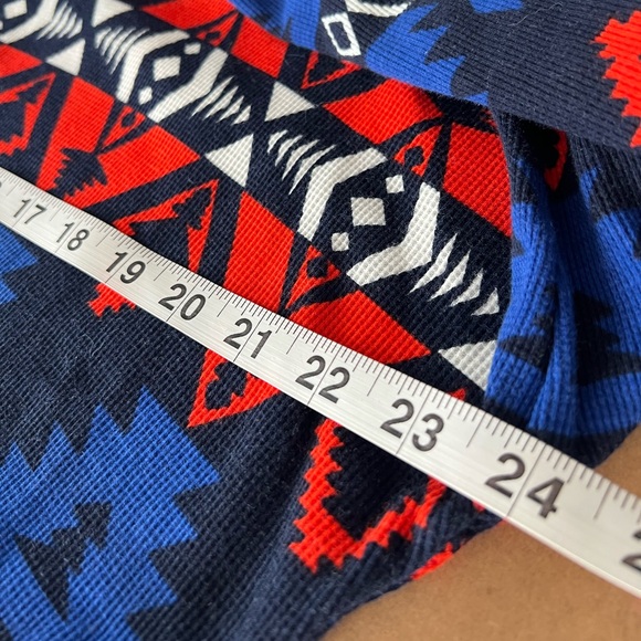 Lauren Ralph Lauren Active Aztec Southwest Waffle Top size XL - Picture 7 of 7